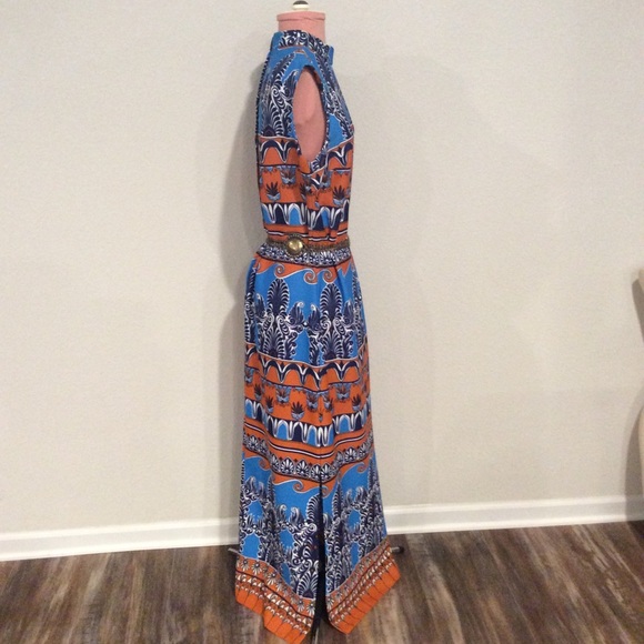 SOLD 70s Best Print goddess Column maxi dress - Picture 4 of 9